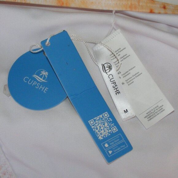 new CUPSHE Bikini Bottom, M, Color Snakeskin print, High waist, Cheeky - Picture 8 of 13